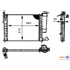 8MK 376 716-634 HELLA Радиатор, охлаждение двигателя