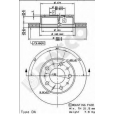 BS 8440 BRECO Тормозной диск