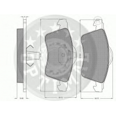10137 OPTIMAL Комплект тормозных колодок, дисковый тормоз