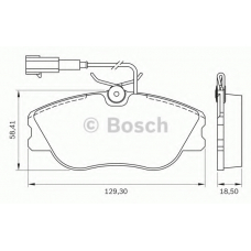 0 986 BB0 171 BOSCH Комплект тормозных колодок, дисковый тормоз