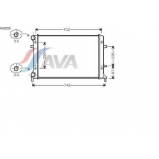 VW2228 AVA Радиатор, охлаждение двигателя