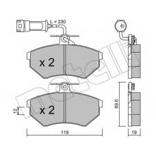 22-0050-3 METELLI Комплект тормозных колодок, дисковый тормоз