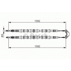 1 987 482 102 BOSCH Трос, стояночная тормозная система