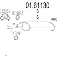 01.61130 MTS Глушитель выхлопных газов конечный