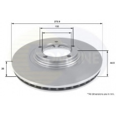 ADC1062V COMLINE Тормозной диск