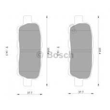 0 986 AB3 076 BOSCH Комплект тормозных колодок, дисковый тормоз