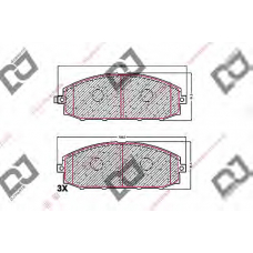 BP1504 DJ PARTS Комплект тормозных колодок, дисковый тормоз