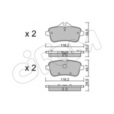 822-968-3 CIFAM Комплект тормозных колодок, дисковый тормоз
