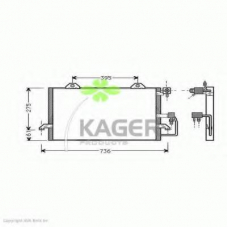 94-5853 KAGER Конденсатор, кондиционер