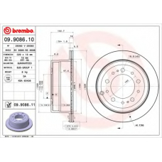 09.9086.11 BREMBO Тормозной диск