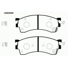 J3603038 NIPPARTS Комплект тормозных колодок, дисковый тормоз