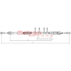 10.4742 METZGER Трос, стояночная тормозная система