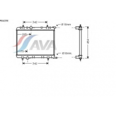 PEA2250 AVA Радиатор, охлаждение двигателя