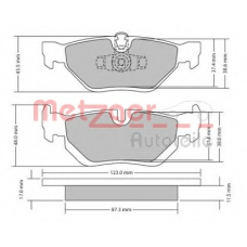 1170031 METZGER Комплект тормозных колодок, дисковый тормоз