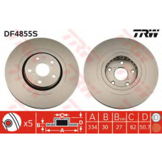 DF4855S TRW Тормозной диск