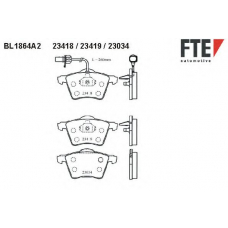 BL1864A2 FTE Комплект тормозных колодок, дисковый тормоз