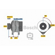 0 986 080 330 BOSCH Генератор