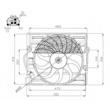 47214 NRF Вентилятор, охлаждение двигателя