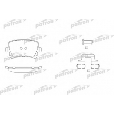 PBP1636 PATRON Комплект тормозных колодок, дисковый тормоз