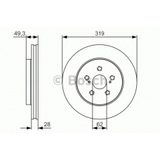 0 986 479 S39 BOSCH Тормозной диск