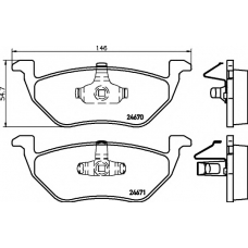 8DB 355 014-951 HELLA PAGID Комплект тормозных колодок, дисковый тормоз