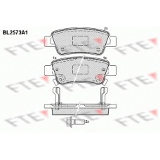 BL2573A1 FTE Комплект тормозных колодок, дисковый тормоз