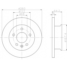 8DD 355 102-621 HELLA PAGID Тормозной диск