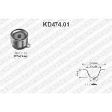 KD474.01 SNR Комплект ремня грм