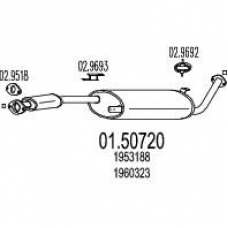 01.50720 MTS Средний глушитель выхлопных газов