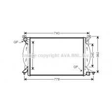 AIA2206 AVA Радиатор, охлаждение двигателя