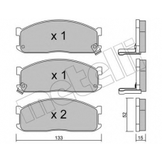22-0232-1 METELLI Комплект тормозных колодок, дисковый тормоз