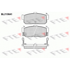 BL2136A1 FTE Комплект тормозных колодок, дисковый тормоз