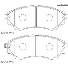 KD3301 ASIMCO Комплект тормозных колодок, дисковый тормоз