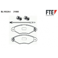 BL1652A4 FTE Комплект тормозных колодок, дисковый тормоз