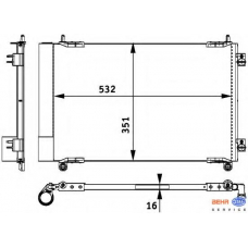 8FC 351 317-521 HELLA Конденсатор, кондиционер