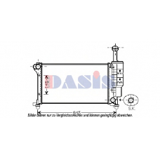 080097N AKS DASIS Радиатор, охлаждение двигателя