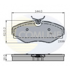 CBP01766 COMLINE Комплект тормозных колодок, дисковый тормоз
