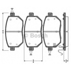 0 986 TB2 856 BOSCH Комплект тормозных колодок, дисковый тормоз