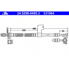 24.5298-0485.3 ATE Тормозной шланг