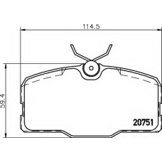 8DB 355 007-601 HELLA Комплект тормозных колодок, дисковый тормоз