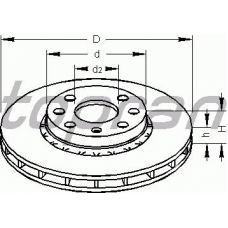 200 943 TOPRAN Тормозной диск