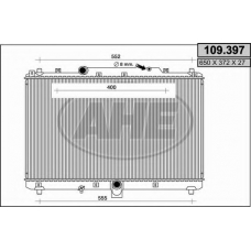 109.397 AHE Радиатор, охлаждение двигателя