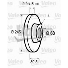 186292 VALEO Тормозной диск