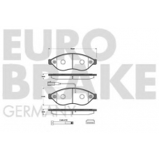 5502221959 EUROBRAKE Комплект тормозных колодок, дисковый тормоз