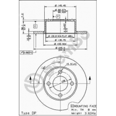 08.5510.10 BREMBO Тормозной диск