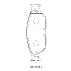 KD6771 ASIMCO Комплект тормозных колодок, дисковый тормоз