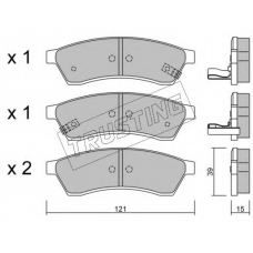 526.1 TRUSTING Комплект тормозных колодок, дисковый тормоз