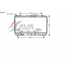 DW2074 AVA Радиатор, охлаждение двигателя