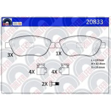20833 GALFER Комплект тормозных колодок, дисковый тормоз