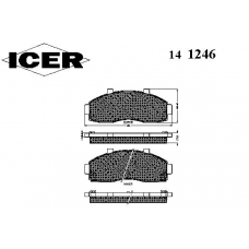 141246 ICER Комплект тормозных колодок, дисковый тормоз